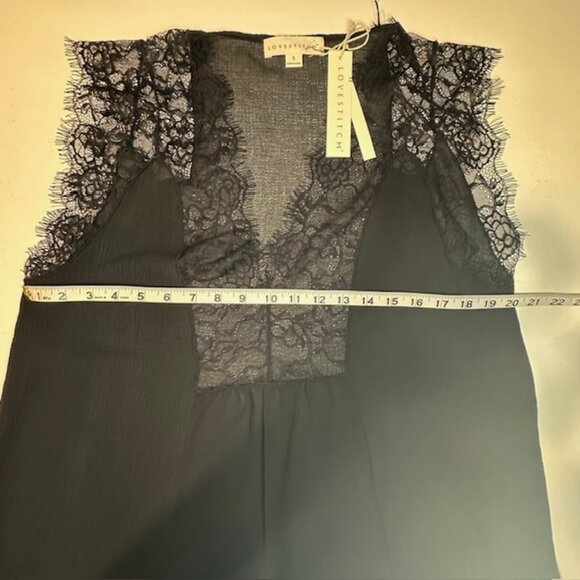 Lovestitch Black Lace See Through Blouse – Size S - Picture 4 of 6